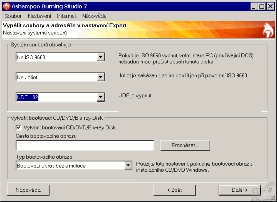 Ashampoo Burning Studio 7 - pro experty: nastavení