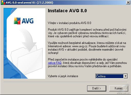 AVG 8.0 - instalace