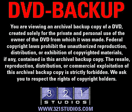 DVD X Copy Warning