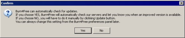 Burn4Free - update check