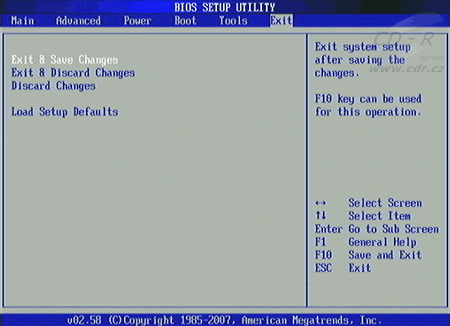 ASUS P5K SE/EPU: BIOS - Exit