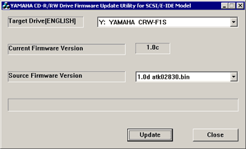 Zde vidíte, jakou mechaniku máte, jaký firmware v ní máte a jaký