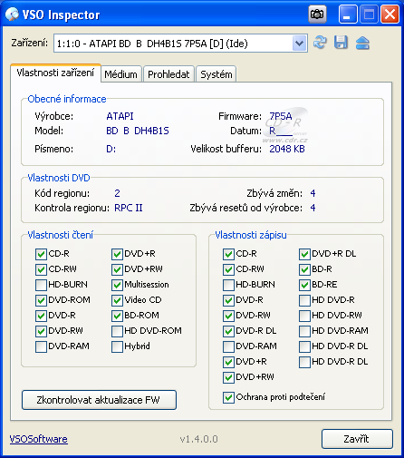 LiteOn DH-4B1S - VSO inspector