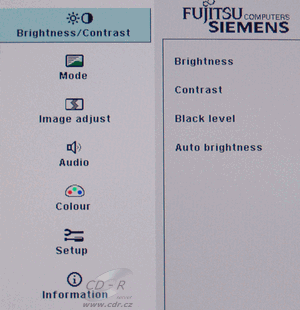 Fujitsu Siemens Scenicview P24W-5P ECO - OSD menu