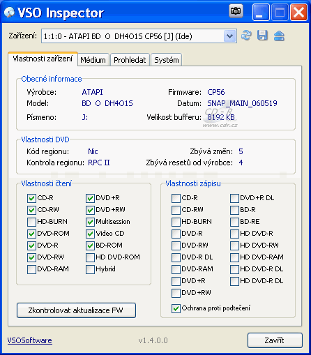 LiteOn DH-4O1S - VSO Inspector