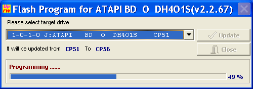 LiteOn DH-4O1S - upgrade firmware