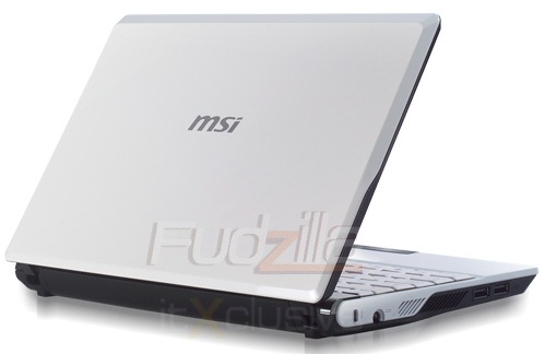 MSI Wind U120 zezadu otevřený