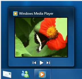 Windows 7 náhled okna WMP