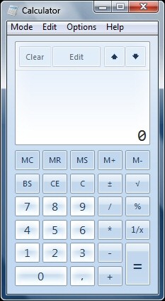 Windows 7 kalkulačka
