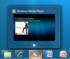 Windows 7 Taskbar - náhled nad ikonami