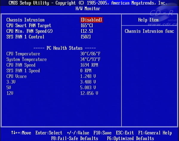 BIOS - H/W Monitor