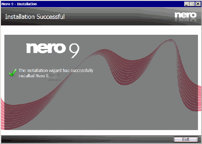 Nero 9 - Instalace hotovo