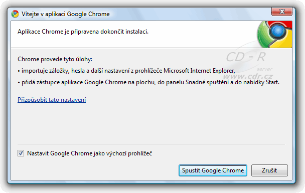 Google Chrome: Instalace
