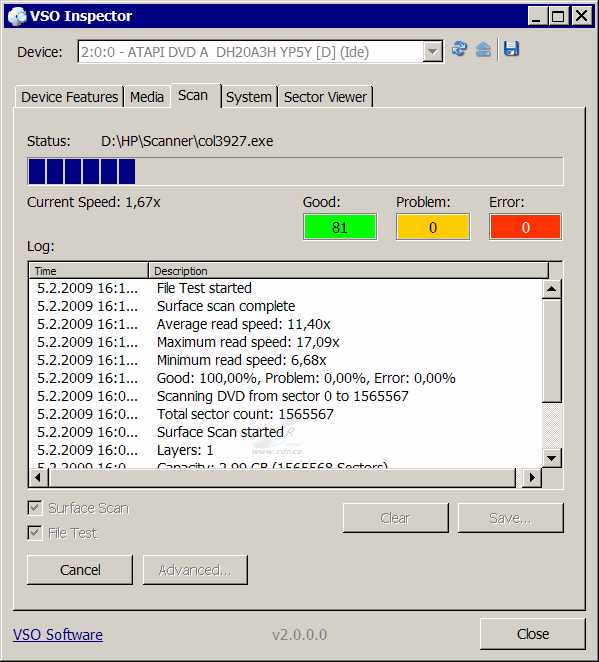 VSO Inspector - Scan