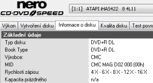 LiteOn iHAS422 - DVD+R DL Philips 8× info