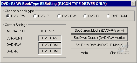 DVDinfo Pro 6 - set BookType