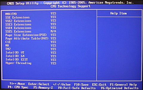 Test MSI X58Pro - BIOS  