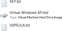 Windows XP Mode: Soubory v instalační složce