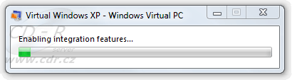 Virtual Windows XP - zapínání integračních funkcí