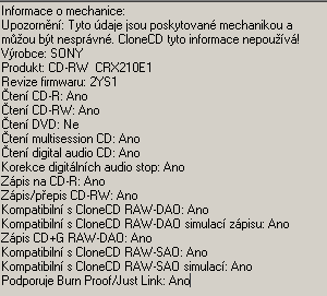 Sony CRX210E1 CloneCD