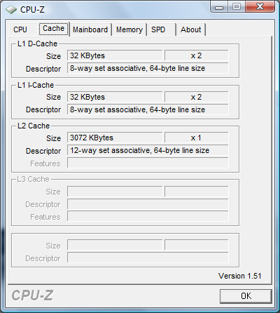 Acer Aspire 5810T Timeline: CPU-Z