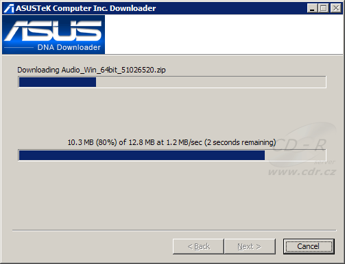 ASUS DNA Downloader - Stahování