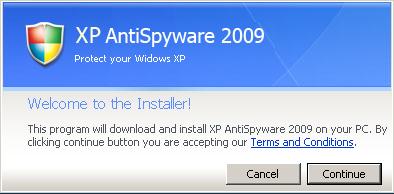 Falešný antimalware - XP AntiSpyware 2009 - instalátor