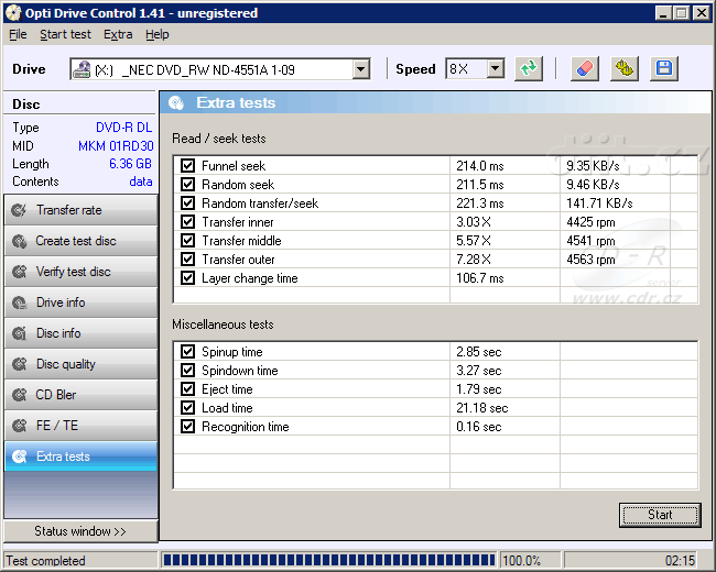 Opti Drive Control - Extra Tests