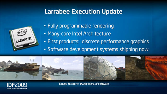 IDF 2009: Intel Larrabee -update