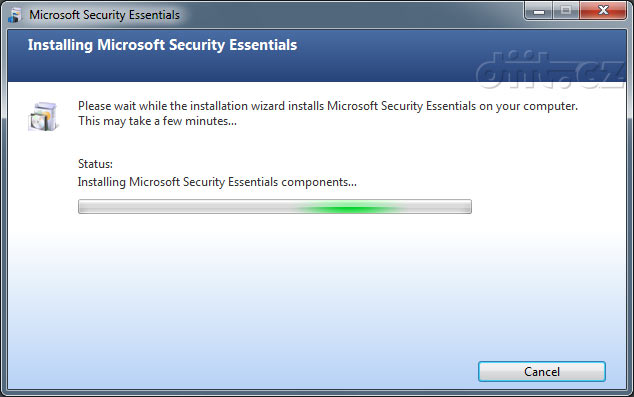 Microsoft Security Essentials: Instalace