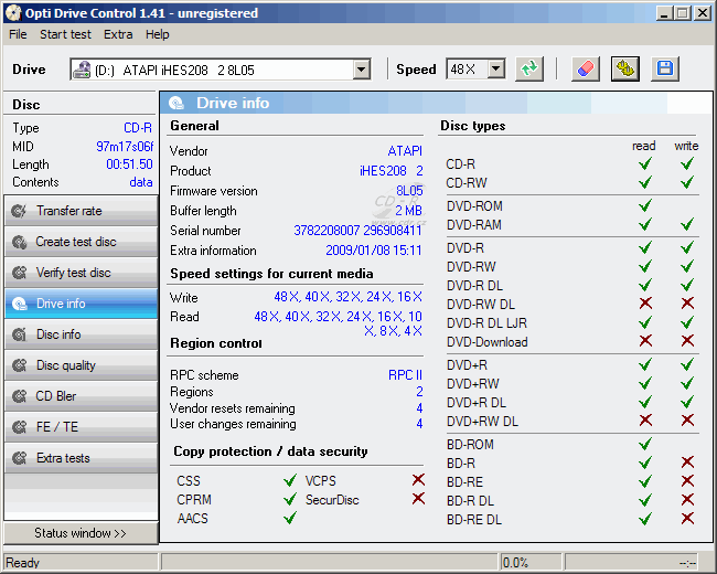 LiteOn iHES208 - Opti Drive Control