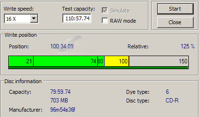 LiteOn iHES208 - CDspeed overburn