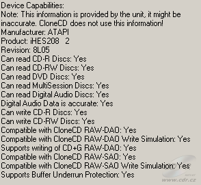 LiteOn iHES208 - CloneCD