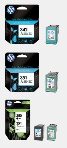 HP vadné inkoustové kazety