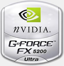 GeForce FX 5200 Ultra logo velké