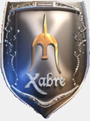 Xabre logo na štítu