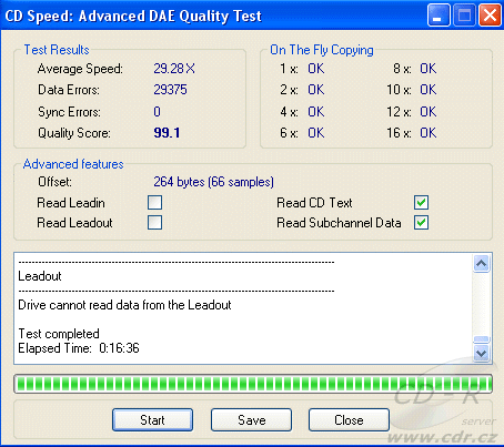 NEC ND-1100A - Advanced DAE speed test