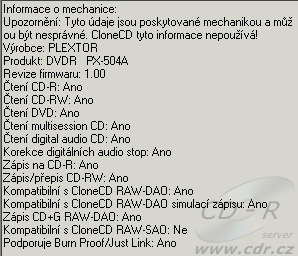 Plextor PX-504A CloneCD