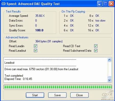 AOpen CRW5224 - Advanced DAE speed test