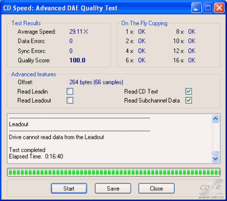 NEC ND-1300A - Advanced DAE speed test