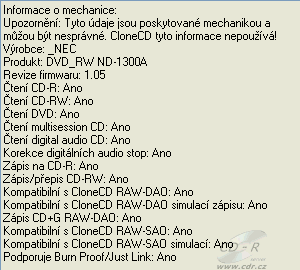 NEC ND-1300A - CloneCD