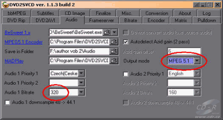 DVD2SVCD Audio MPEG 5.1
