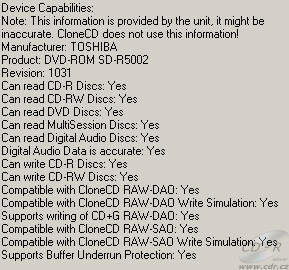 Toshiba CD-R5002 - CloneCD