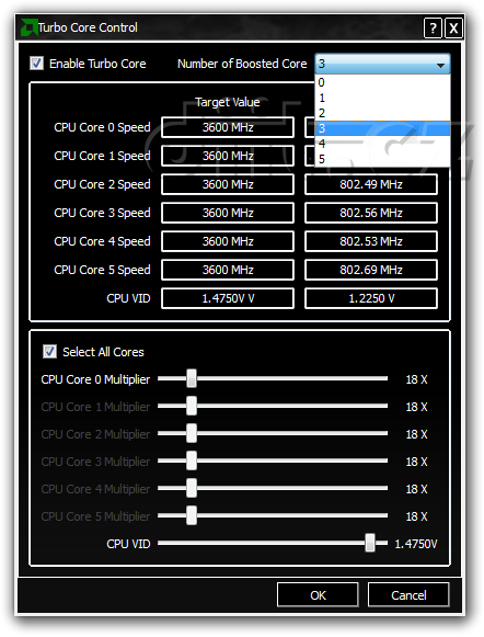 AMD OverDrive 3.2.1 - AMD Turbo Core Control