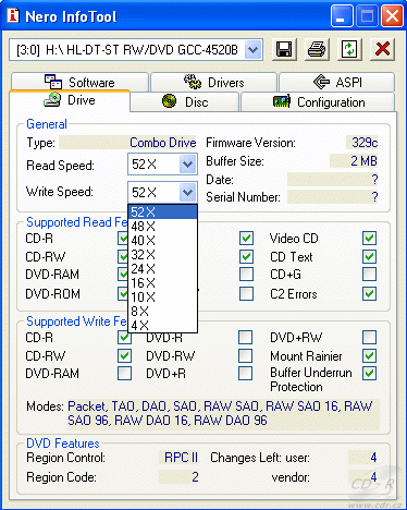 LG GCC-4520B - Nero InfoTool