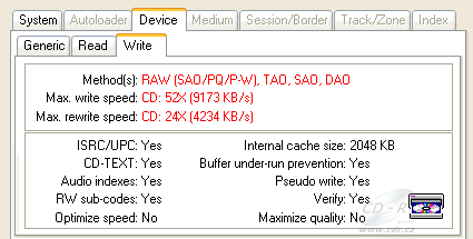 LG GCC-4520B - DiscJuggler zápis