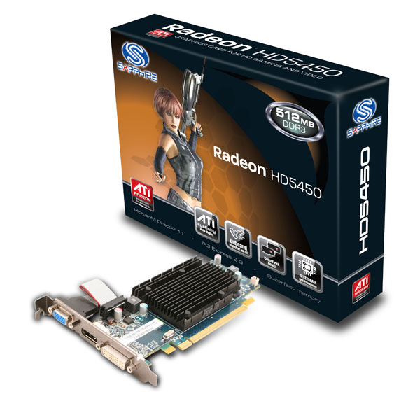 Sapphire Radeon HD 5450 grafika s krabicí