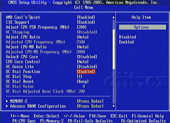 MSI 870A-G54 - BIOS: Cell Menu - DC Dial Function