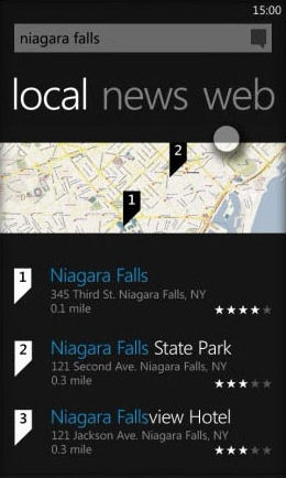 Windows Phone 7: Bing