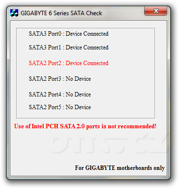 Gigabyte 6 Series SATA Check - použití všech SATA3 a nějakého SATA2 portu